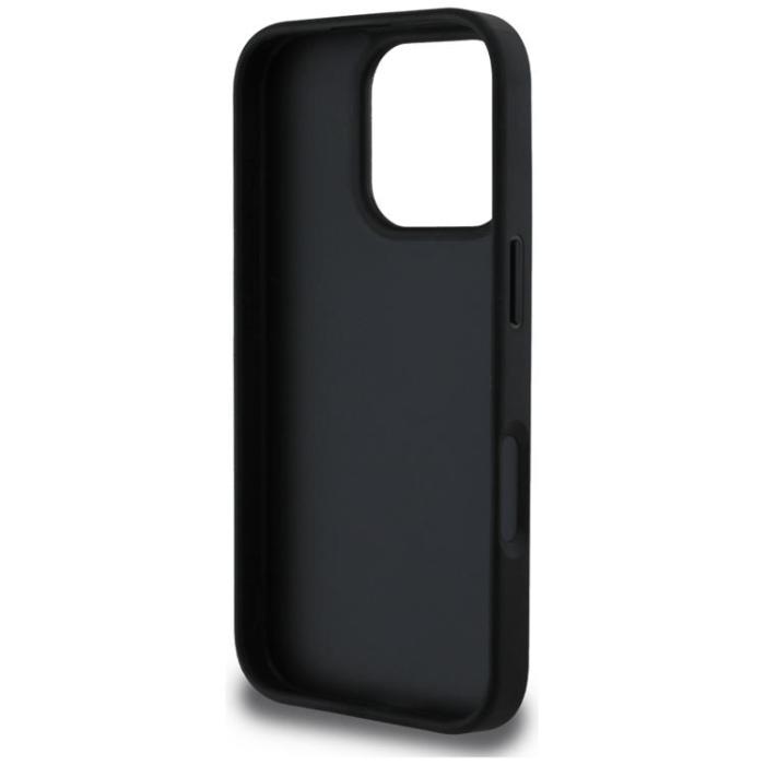 Guess - Guess iPhone 16 Pro Max Mobilskal Grained Big 4G Small Classic Logo - Svart