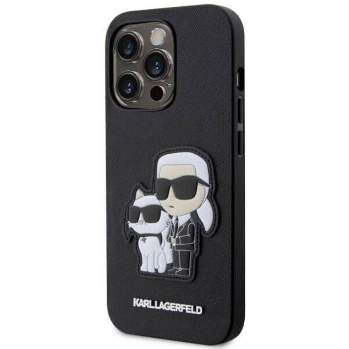 KARL LAGERFELD - Karl Lagerfeld iPhone 14 Pro Max Mobilskal Saffiano Karl & Choupette