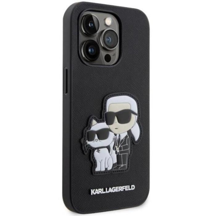 KARL LAGERFELD - Karl Lagerfeld iPhone 14 Pro Max Mobilskal Saffiano Karl & Choupette