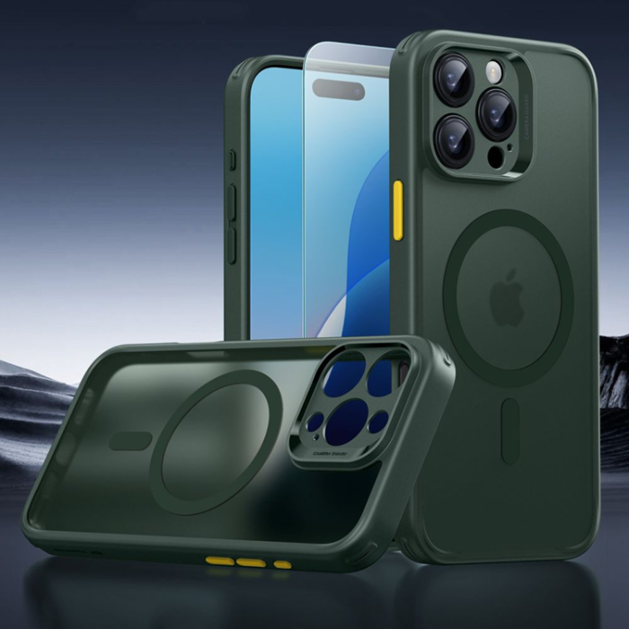 ESR - ESR iPhone 16 Pro Mobilskal Magsafe Classic Pro Set Halolock - Grön