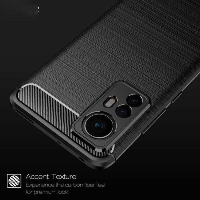 A-One Brand - Carbon Fiber Skal Xiaomi 12/12X - Svart