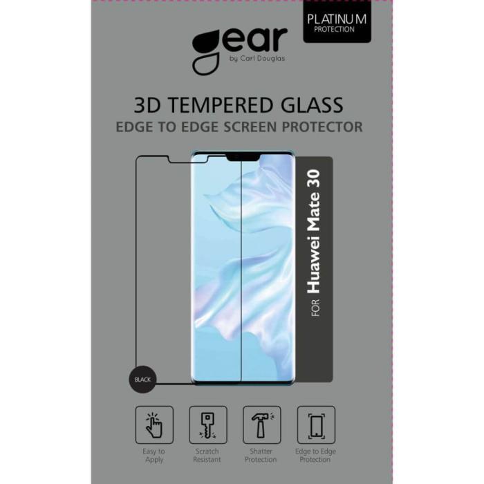 UTGATT1 - GEAR Härdat Glas 3D Full Cover Black Huawei mate 30