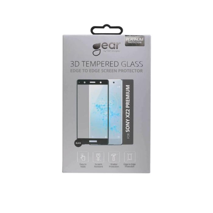 UTGATT1 - GEAR Härdat Glas 3D Full Cover Svart Sony XZ2 Premium