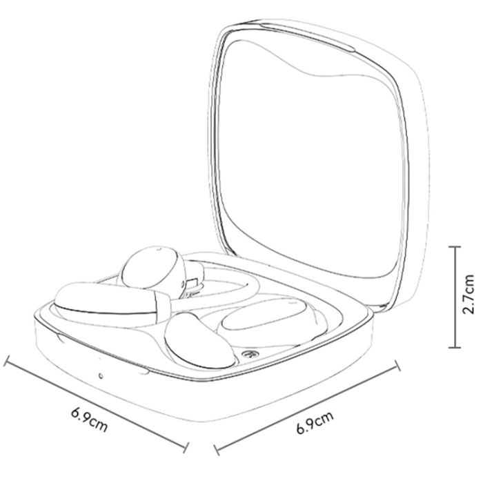 Yesido - YESIDO OWS Vattentäta Bluetooth Open-Ear Hörlurar YSP19 - Svart