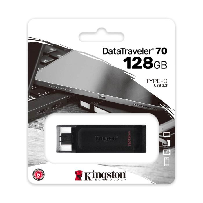 Kingston - Kingston DataTraveler 70 128GB USB-C 3.2 USB-minne