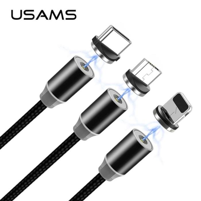 USAMS - USAMS Magnetisk Adapter Lightning - Silver