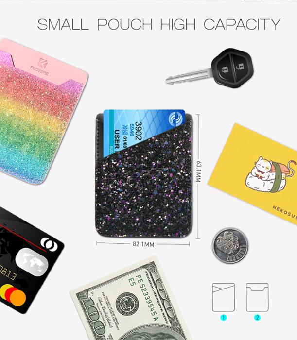Floveme - Floveme Korthållare för smartphones - Glittery Rainbow
