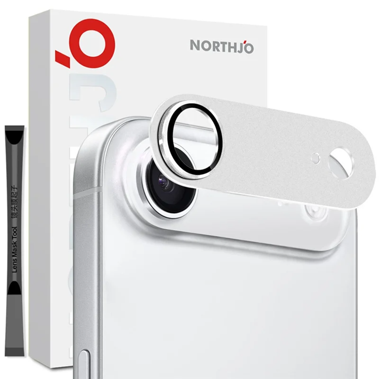 NORTHJO iPhone Air Kameralinsskydd Härdat Glas - Silver | 5468 | AlltMobil