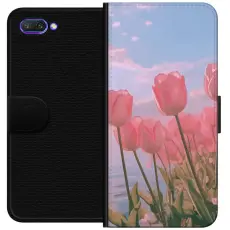 Gustaf - Pl&aring;nboksfodral till Honor 10 med Rosa Tulpaner
