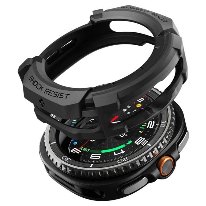 Spigen - Spigen Galaxy Watch 8 Classic (46mm) Skal Rugged Armor - Svart