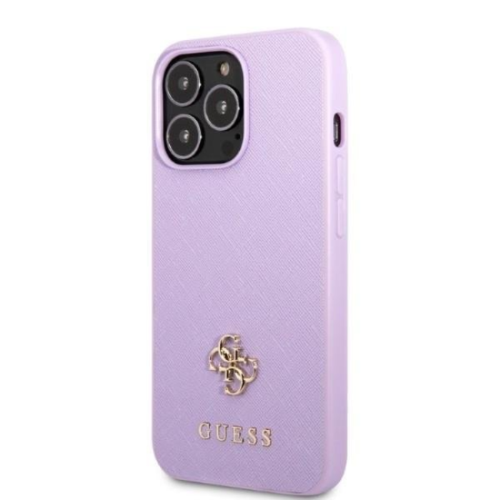 Guess - Guess iPhone 13 Pro Mobilskal Saffiano Small Metall Logo