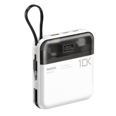 Remax - REMAX Powerbank 10000mAh 20W/22.5W RPP-602 Pro Dual kabel Vit