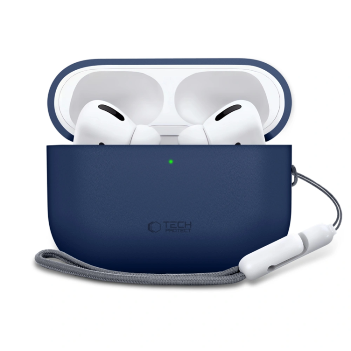 Tech-Protect - Tech-Protect Apple Airpods Pro 3 Skal Silikon - Marinblå
