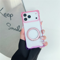 A-One Brand - iPhone 17 Pro Mobilskal MagSafe Ring Kickstand - Rosa / Lila
