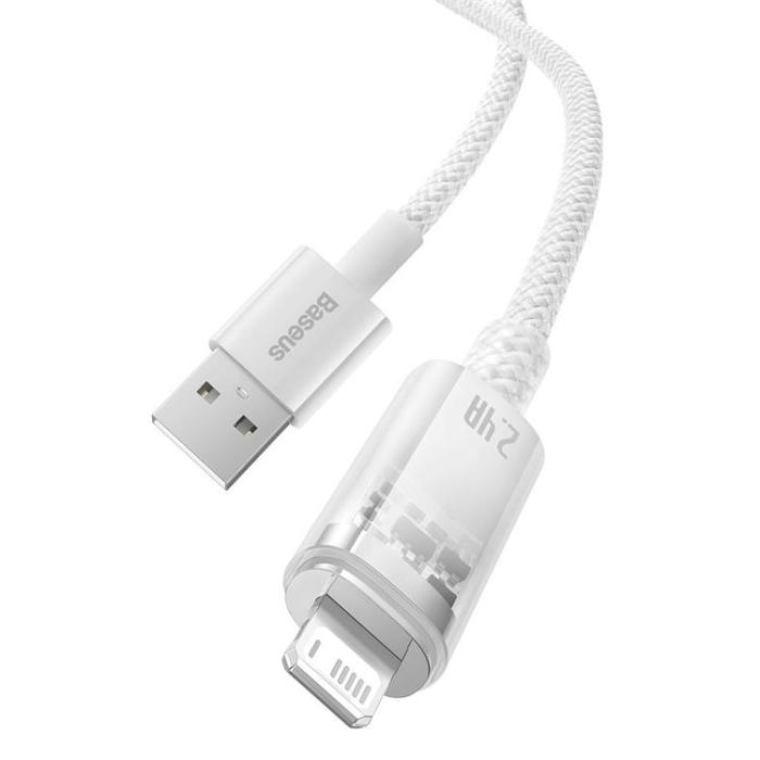 BASEUS - Baseus USB-A till Lightning kabel Explorer 2.4A 2m - Vit