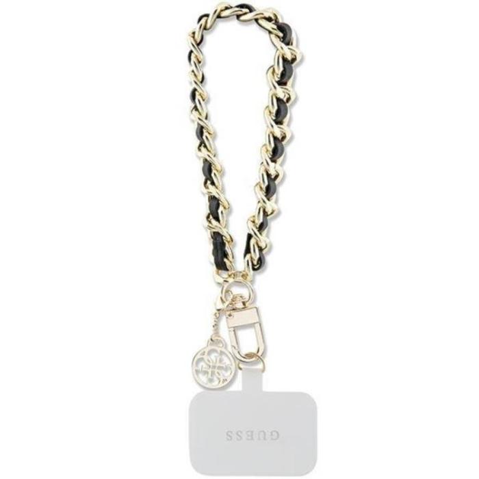 Guess - Guess Universal Mobilrem Saffiano Chain Charm - Svart