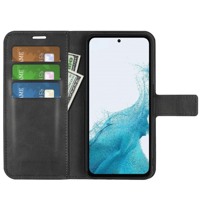 A-One Brand - Galaxy A54 5G Plånboksfodral Calf Flip Folio - Svart