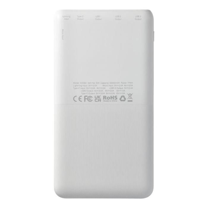 Veger - VEGER Powerbank 20000 mAh 20W PD QC 3.0 3A S22 - Vit