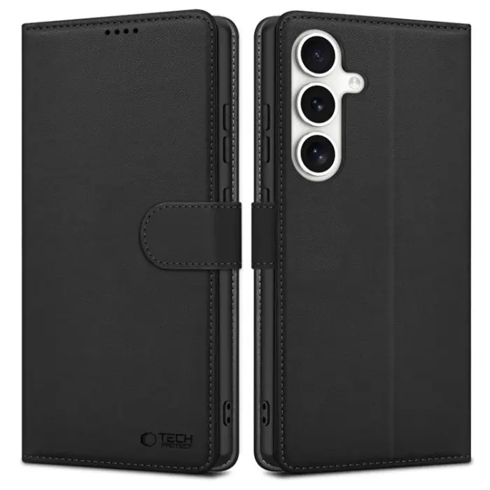 Tech-Protect Galaxy S25 plånboksfodral svart mobilskydd