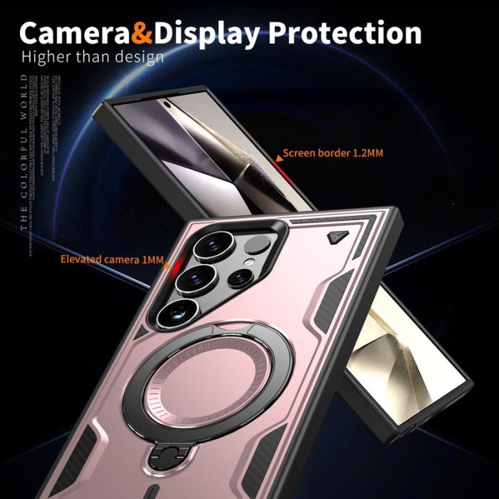 N/A - Mobilskal till Samsung Galaxy S24 Ultra Plast Militärt Skydd - Roséguld