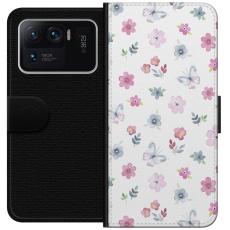 iSecrets - Pl&aring;nboksfodral till Xiaomi Mi 11 Ultra med Blommor och fj&auml;rillar