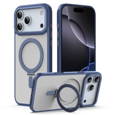 A-One Brand - iPhone 17 Pro Mobilskal MagSafe Hidden Magnetisk Kickstand - Blå