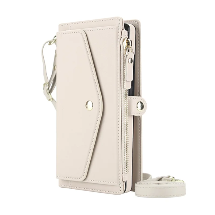 A-One Brand - Galaxy S25 Ultra Plånboksfodral MagSafe Detachable - Vit