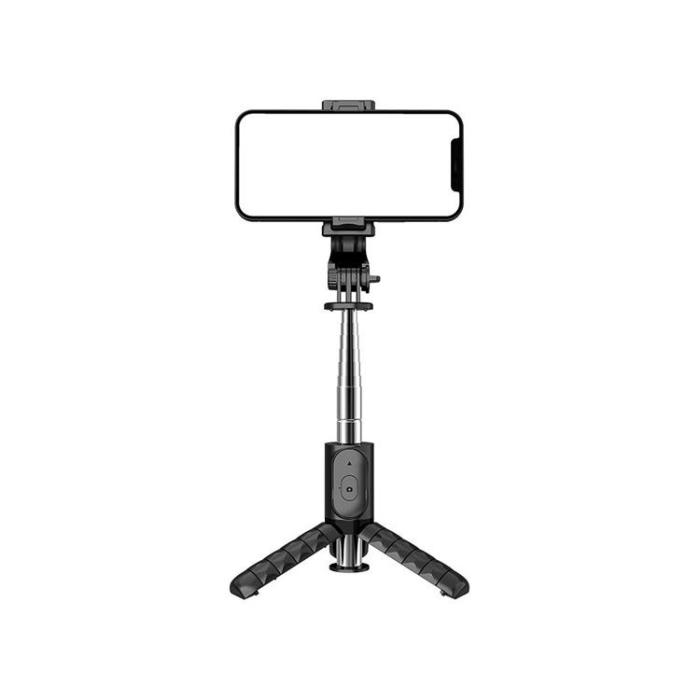 OEM - Combo Selfiestick Med Tripod och fjärrkontroll Bluetooth - Svart