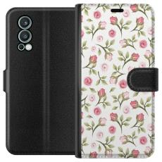 iSecrets - Pl&aring;nboksfodral till OnePlus Nord 2 5G med Blommigt