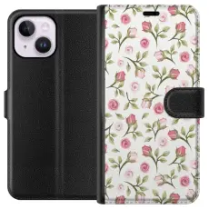 Gustaf - Pl&aring;nboksfodral till Apple iPhone 14 Plus med Blommigt
