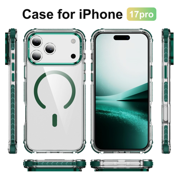A-One Brand - iPhone 17 Pro Mobilskal MagSafe Kickstand - Grön