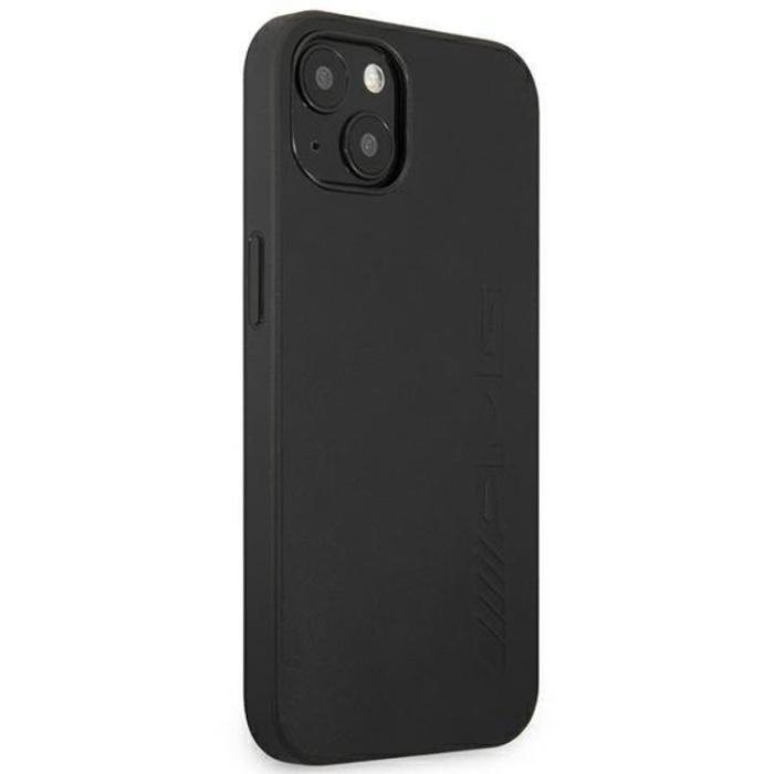 AMG - AMG iPhone 14 Plus Skal Läder Hot Stamped - Svart