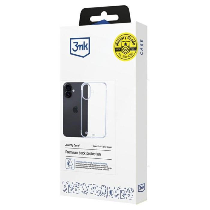 3MK - 3MK iPhone 16 Mobilskal Just20g - Clear