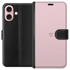Gustaf - Pl&aring;nboksfodral till Apple iPhone 16 med Litet Hj&auml;rta