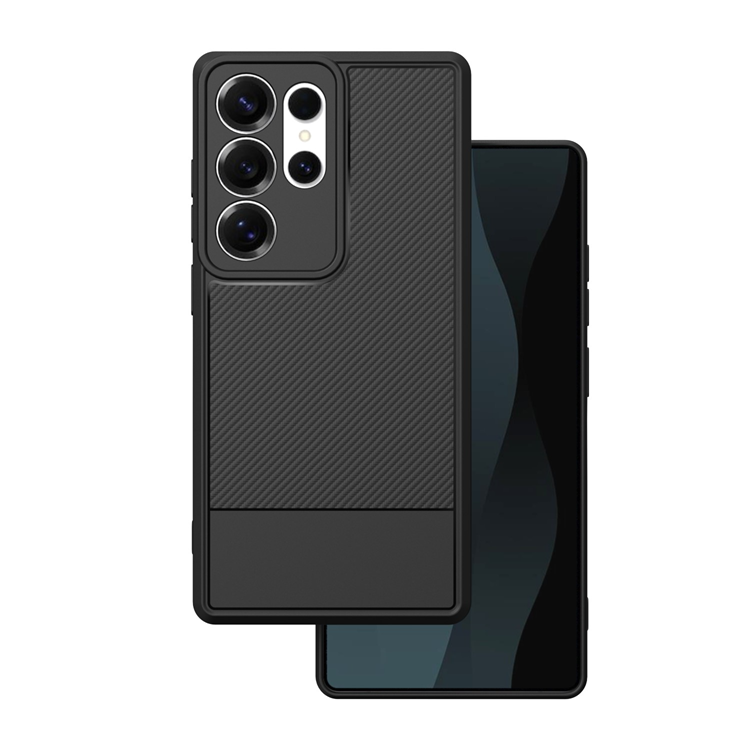 Galaxy S25 Ultra Mobilskal Simple Carbon (Svart) | 2353 | AlltMobil