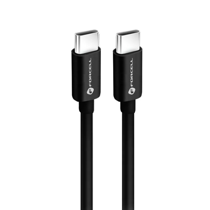 Forcell - Forcell USB-C till USB-C Kablar 2m - Svart