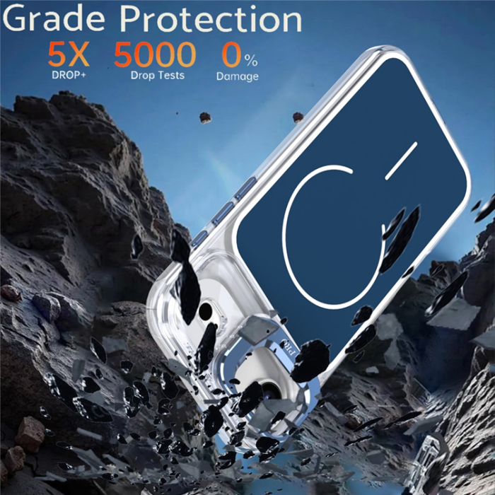 A-One Brand - iPhone Air Mobilskal MagSafe Lens Kickstand TPU + PC - Blå