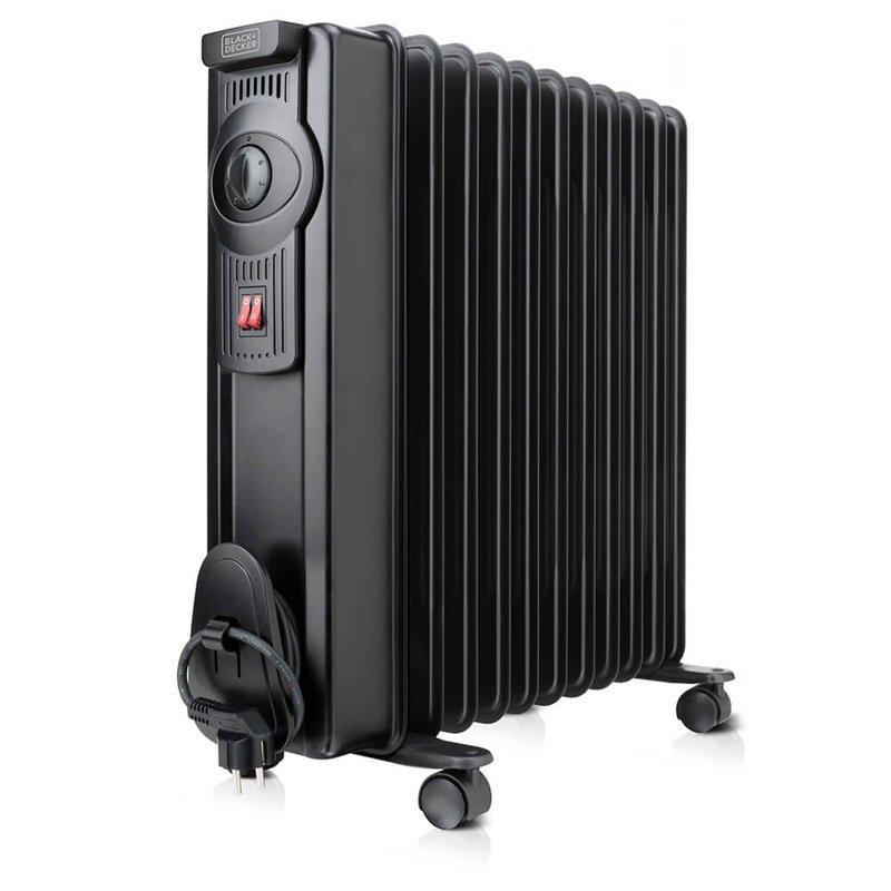 BLACK+DECK Oljefyllt element 2000W Svart