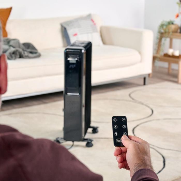 BLACK+DECK - BLACK+DECK Oljeelement Digital 2000W Svart