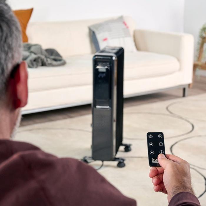 BLACK+DECK - BLACK+DECK Oljeelement Digital 2500W Svart