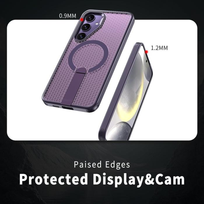 OEM - Mobilskal för Samsung Galaxy S26 Magnetiskt Kickstand TPU PC - Lila