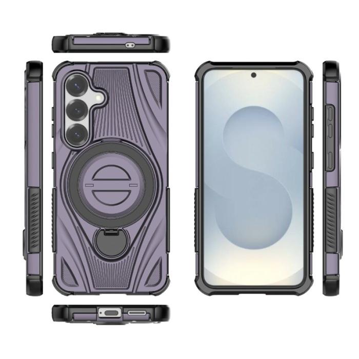 OEM - Mobilskal för Samsung Galaxy S26 Magnetiskt Kickstand TPU PC - Lila