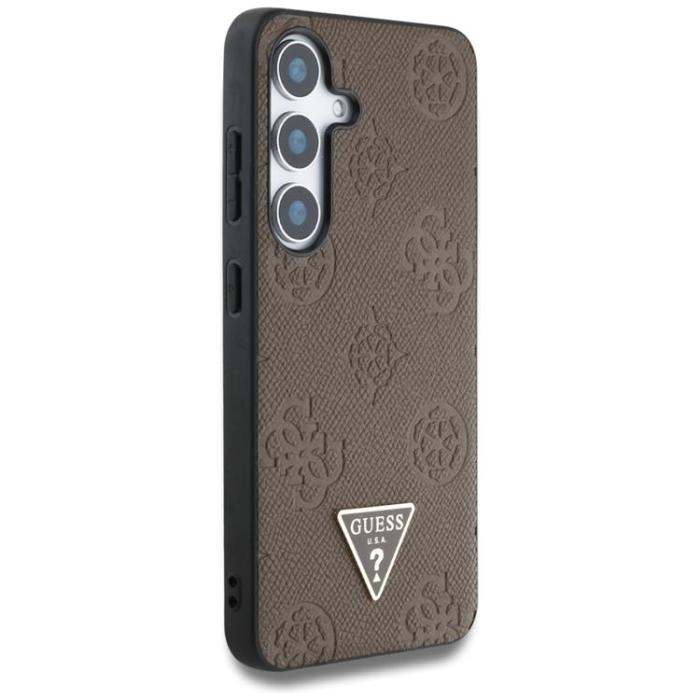 Guess - Guess Galaxy S25 Mobilskal MagSafe Grained Hot Stamp Peony - Brun