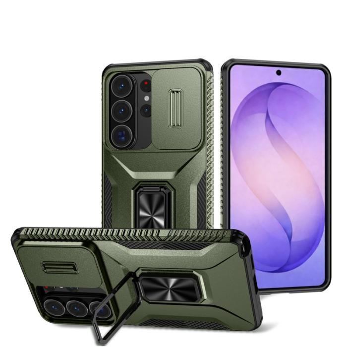 OEM - Mobilskal för Samsung Galaxy S26 Ultra Kickstand TPU + PC - Grön