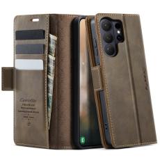 Caseme - CaseMe Pl&aring;nboksfodral f&ouml;r Samsung Galaxy S26 Ultra Konstl&auml;der RFID - Kaffe