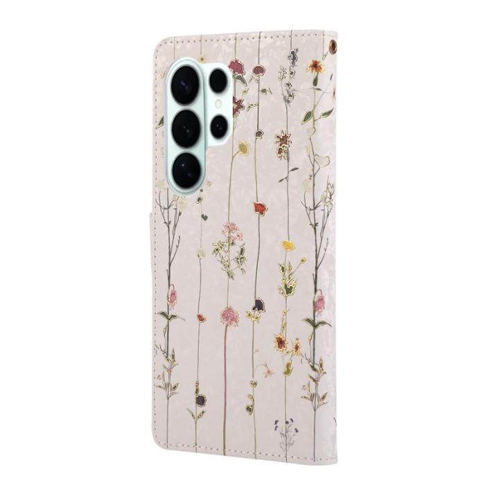 OEM - Mobilfodral för Samsung Galaxy S26 Ultra Konstläder RFID - Liten Blomma