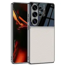 GKK - GKK Mobilskal f&ouml;r Samsung Galaxy S26 Ultra Elektropl&auml;terad PU + TPU - Gr&aring;