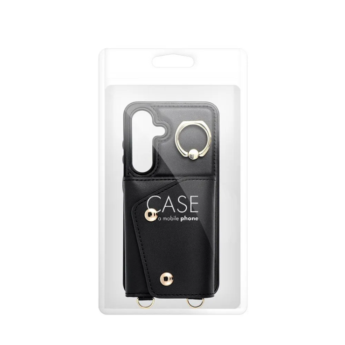 A-One Brand - Galaxy A35 5G Mobilskal Wonder Korthållare - Svart