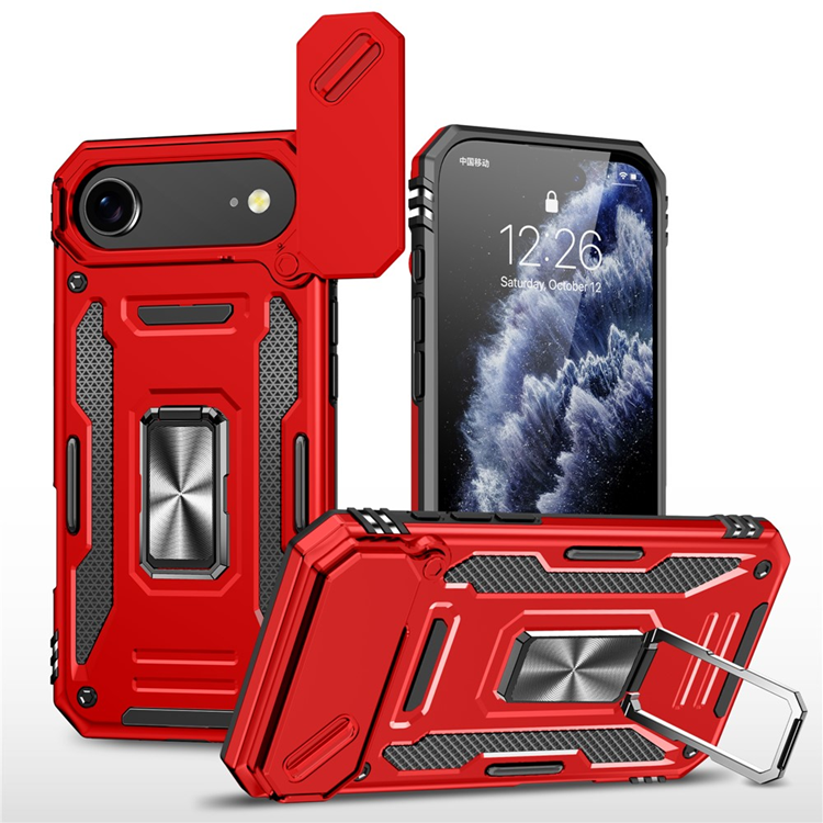 iPhone Air Mobilskal Kickstand Lens Lid - Röd | 2353 | AlltMobil