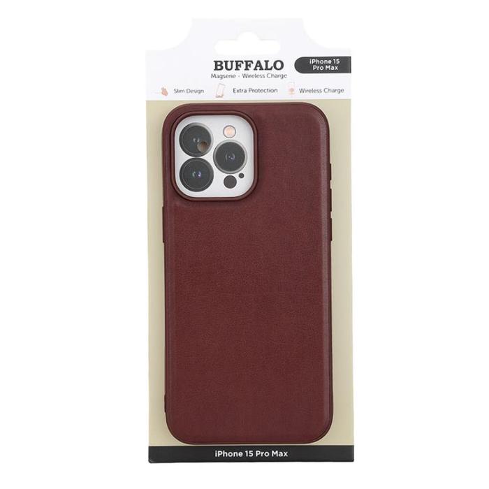 BUFFALO - Buffalo iPhone 15 Pro Max Mobilskal Magsafe - Brun